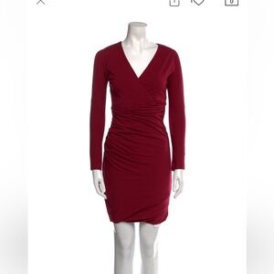 Carven Black Ruched Bodycon Mini Dress sz Small